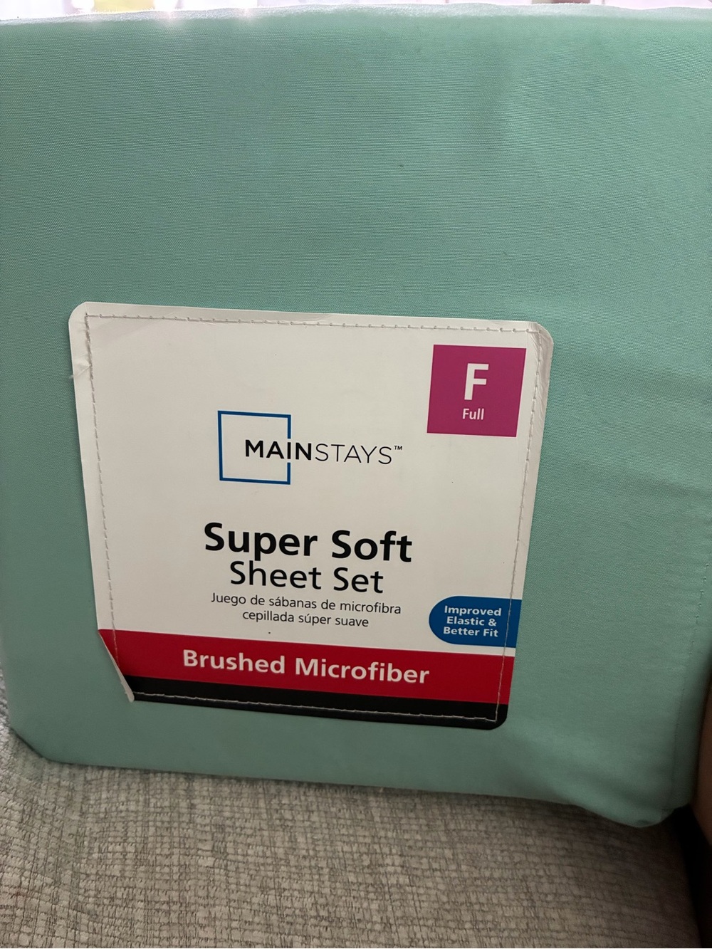 Mainstays Super Soft Brushed Microfiber Sheet Set - Seafoam Green